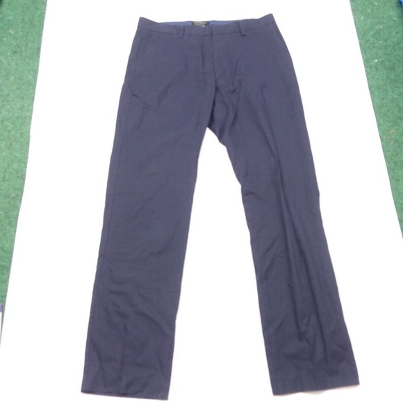 Banana Republic Pants Men's Size 34 x 34 Navy Flat Front Slash Pockets High Rise - Picture 1 of 7